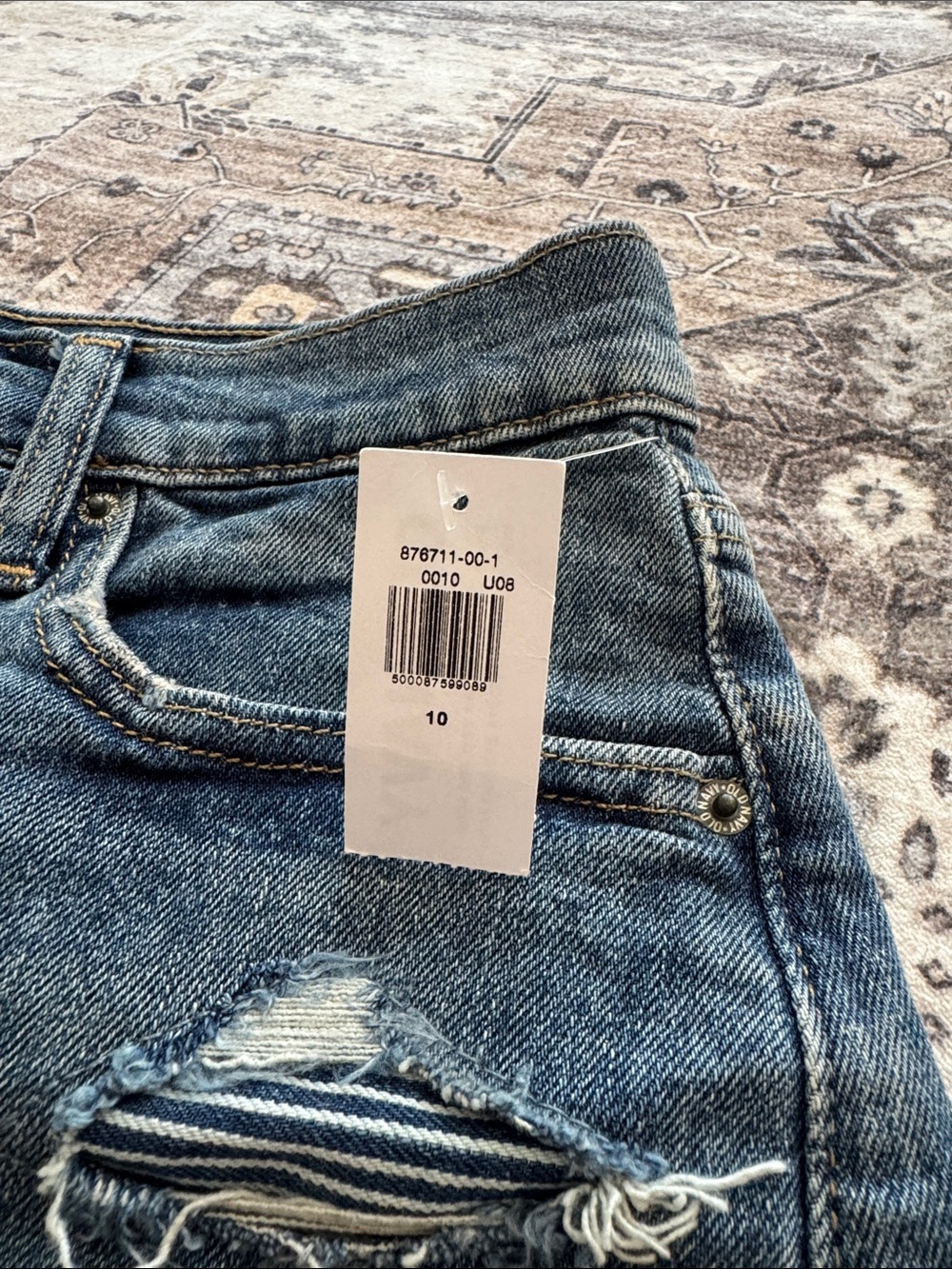 Higher High-Waisted Button-Fly Ripped Cut-Off Jean Shorts - Picture 6 of 6